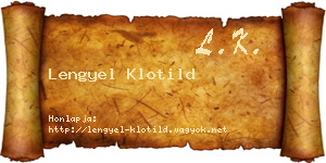 Lengyel Klotild névjegykártya