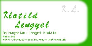 klotild lengyel business card